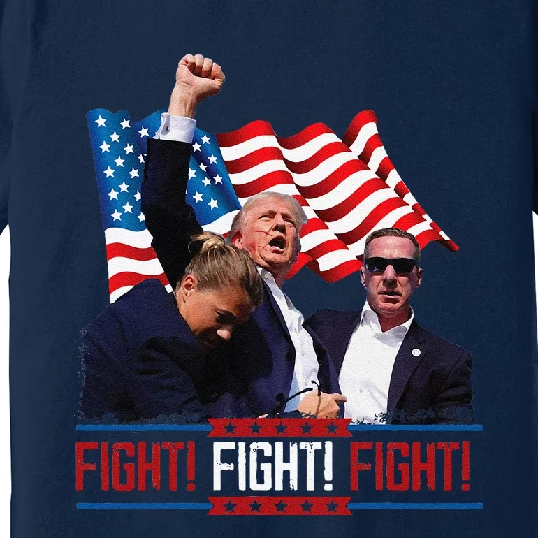 Trump 2024 President Fight Bloodied Fist Pumping Of Legend Premium T-Shirt