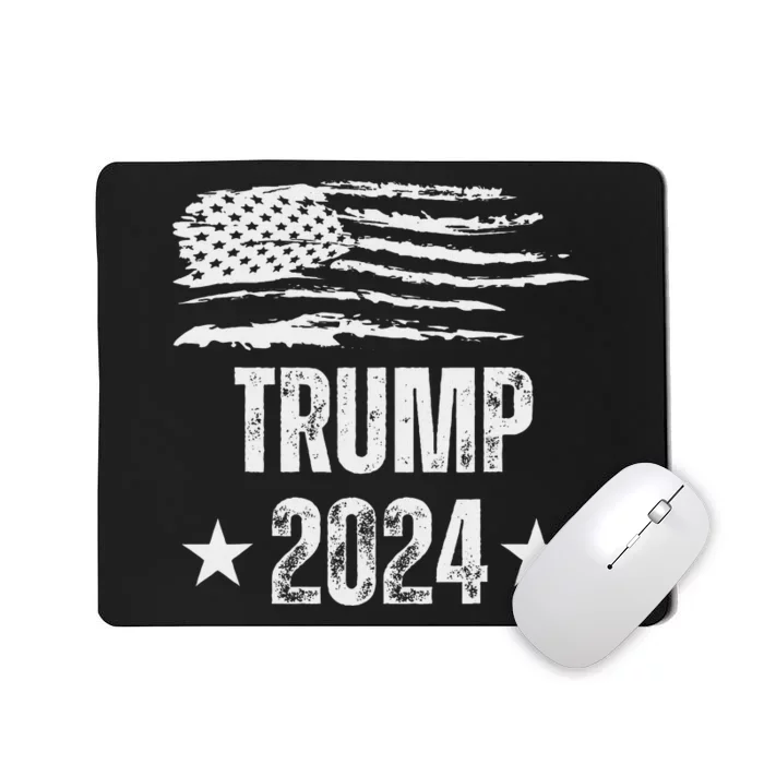 Trump 2024 Pro Trump American Flag Mousepad