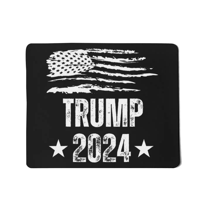 Trump 2024 Pro Trump American Flag Mousepad