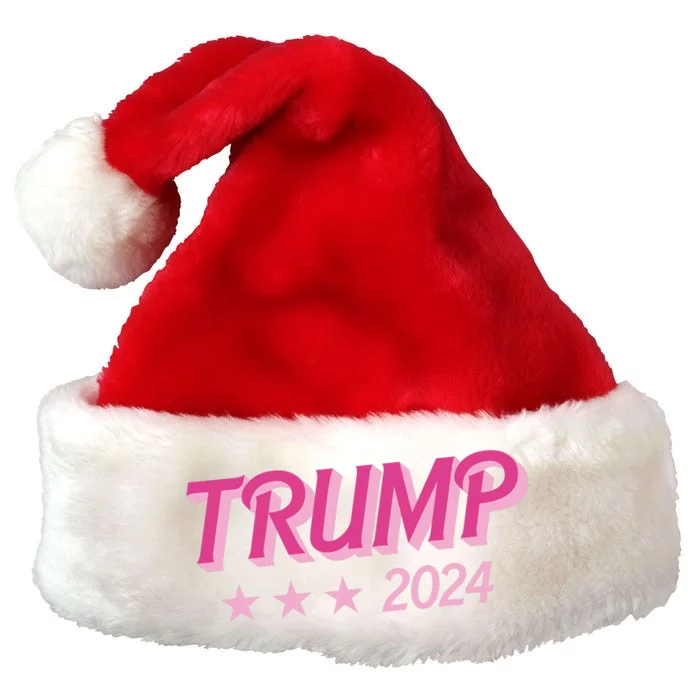 Trump Pink Donald Trump 2024 US Election Pink Girly Premium Christmas Santa Hat