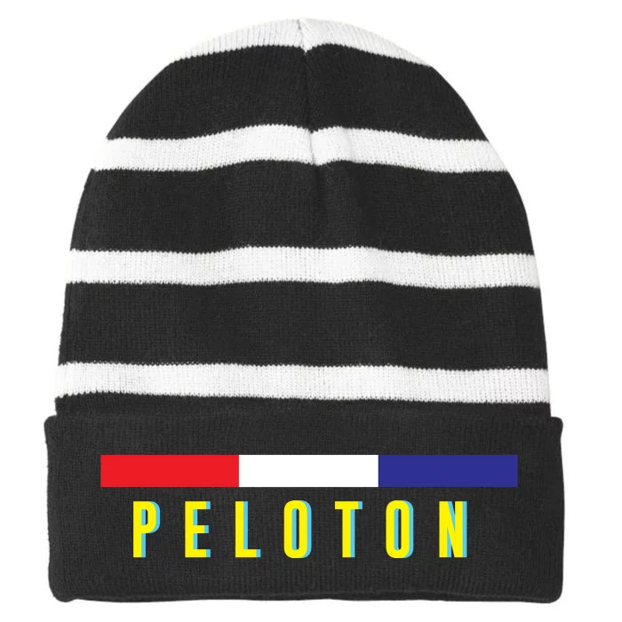 TDF 2022 Peloton Road Bike Striped Beanie with Solid Band