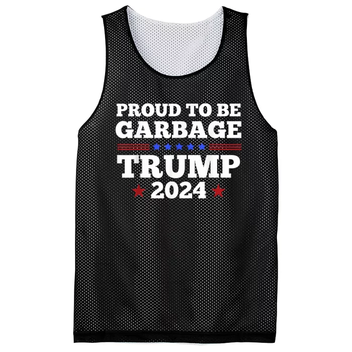 Trump 2024 Proud To Be Garbage Presidential Election Mesh Reversible Basketball Jersey Tank