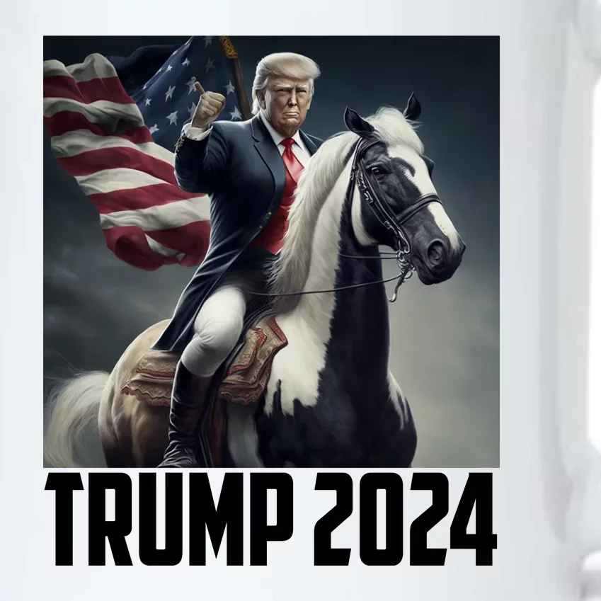 Trump 2024 Patriotic America Horse Usa Flag Black Color Changing Mug