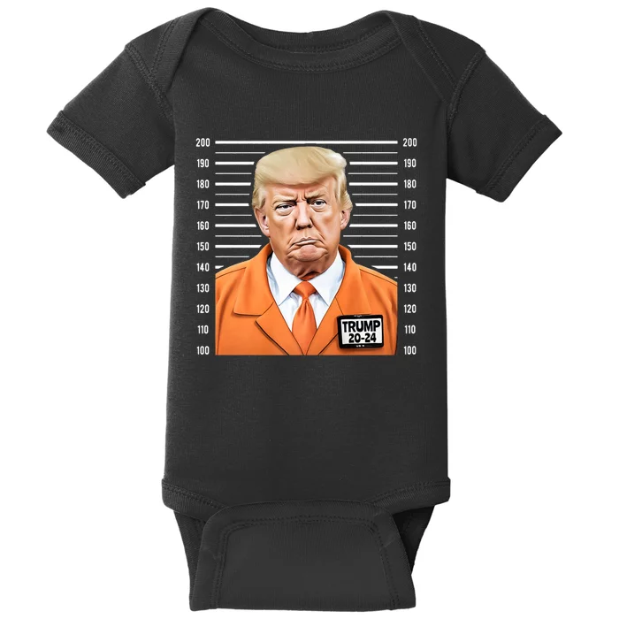 Trump 2024 Prisoner Mugshot Baby Bodysuit