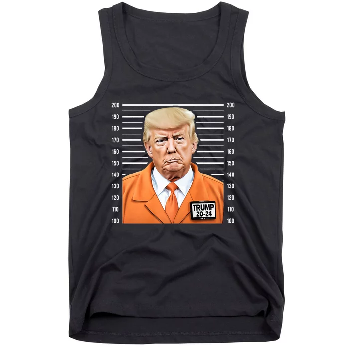 Trump 2024 Prisoner Mugshot Tank Top