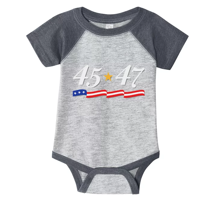 Trump 2024 President 45 47 Infant Baby Jersey Bodysuit