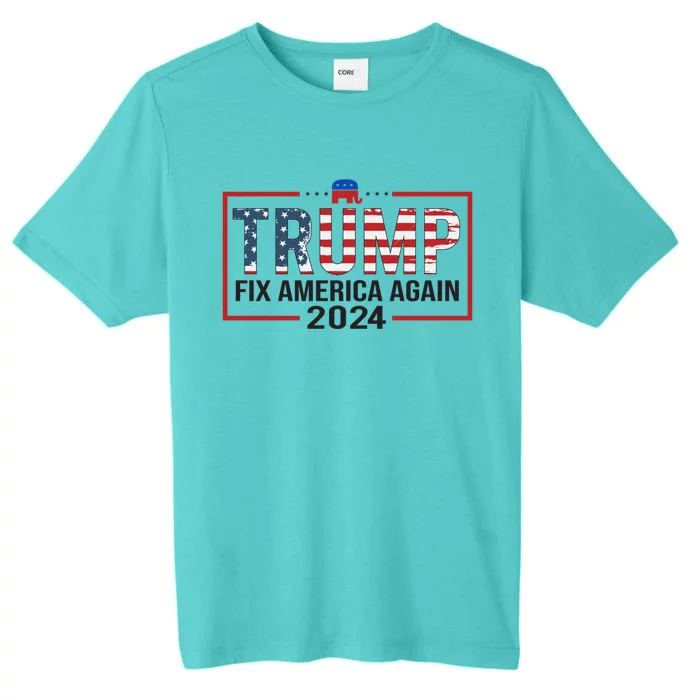 Trump 2024 President Fix America / Presidential Election Cool Gift ChromaSoft Performance T-Shirt