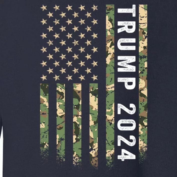 Trump 2024 President American Flag Gift Toddler Sweatshirt