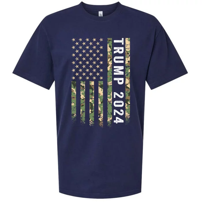 Trump 2024 President American Flag Gift Sueded Cloud Jersey T-Shirt