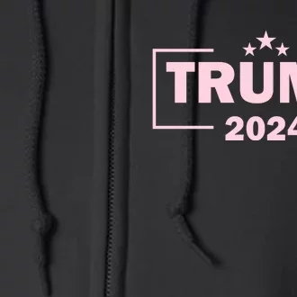 Trump 2024 Political Support Graphic Full Zip Hoodie