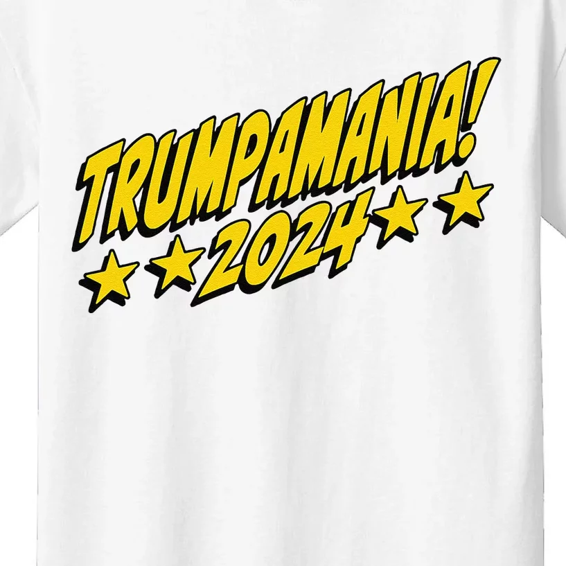 Trumpamania 2024 President Trump Fun Election Kids T-Shirt