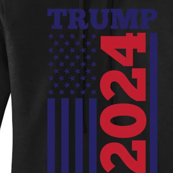 Trump 2024 Patriotic Graphics Women's Pullover Hoodie