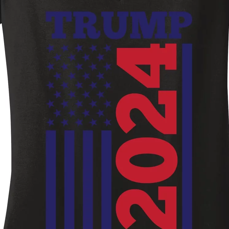 Trump 2024 Patriotic Graphics Women's V-Neck T-Shirt