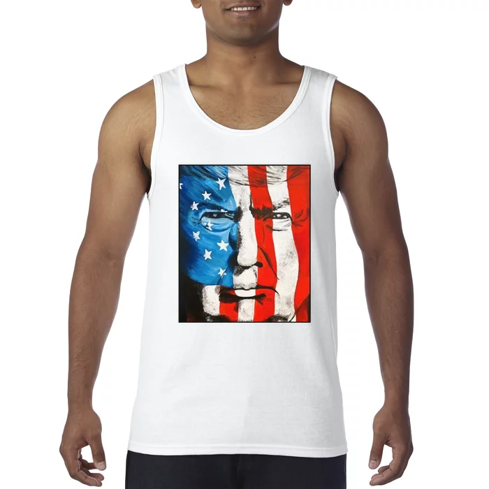 Trump 2024 Patriotic Flag Facepaint Donald Trump 4th Of July Tank Top