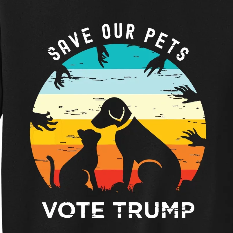 Trump 2024 President Save Our Pets Animals Dogs Cats Ducks Sweatshirt