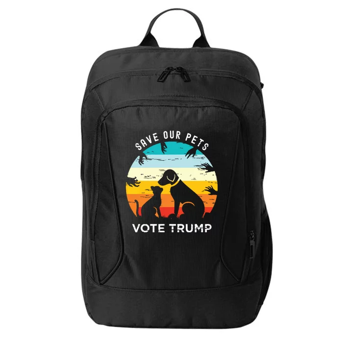 Trump 2024 President Save Our Pets Animals Dogs Cats Ducks City Backpack