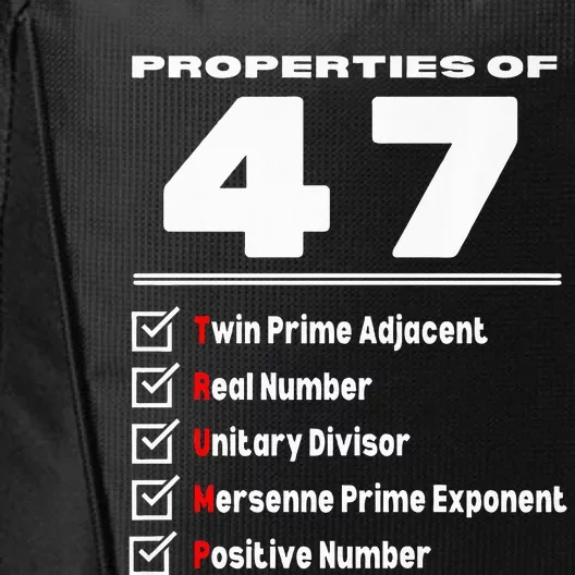 Trump 2024 Properties Of Number 47 City Backpack