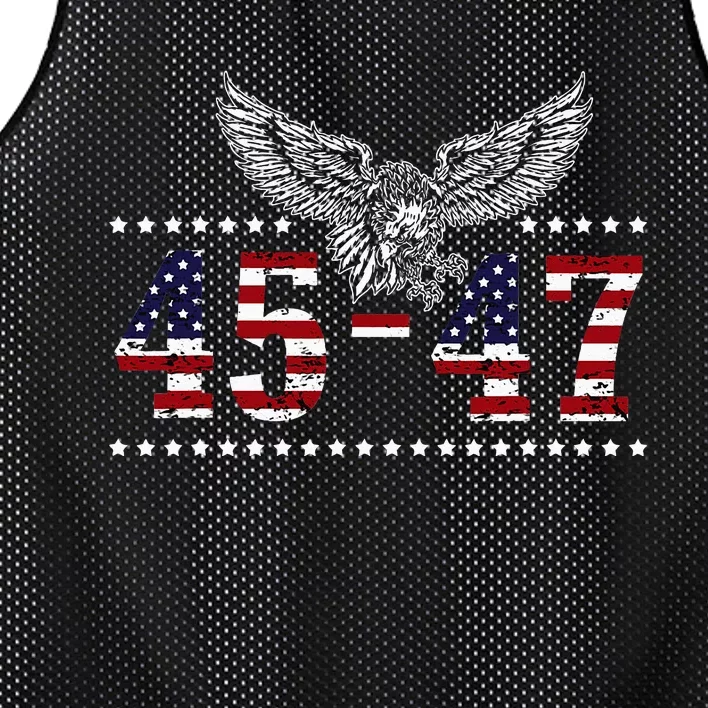 Trump 2024 President 45 And 47 American Flag Trump 2024 Mesh Reversible Basketball Jersey Tank