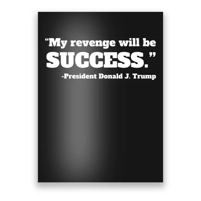 Trump 2024 Quote My Revenge Will Be Success Hoodie Poster