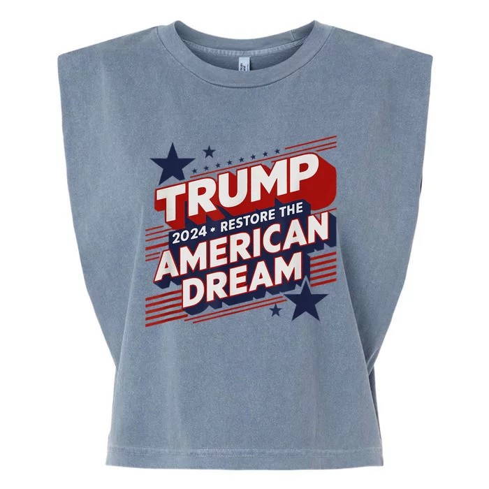 Trump 2024 Restore American Dream Garment-Dyed Women's Muscle Tee