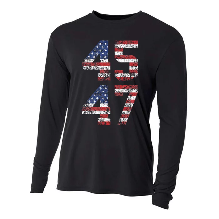 Trump 2024 Retro Election Campaign Cooling Performance Long Sleeve Crew