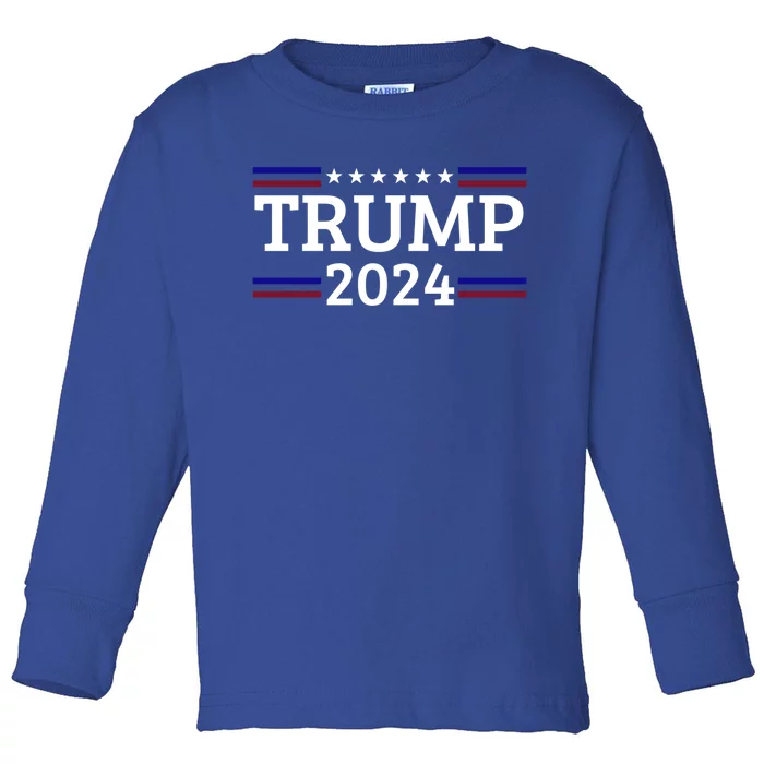 Trump 2024 Republican Take America Back Miss Me Yet Cute Gift Toddler Long Sleeve Shirt