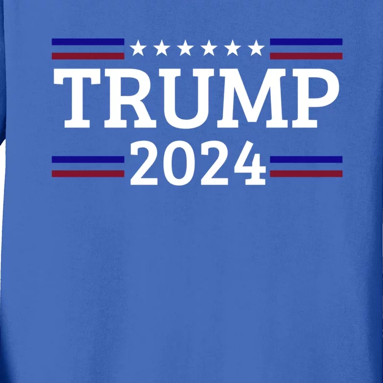 Trump 2024 Republican Take America Back Miss Me Yet Cute Gift Kids Long Sleeve Shirt