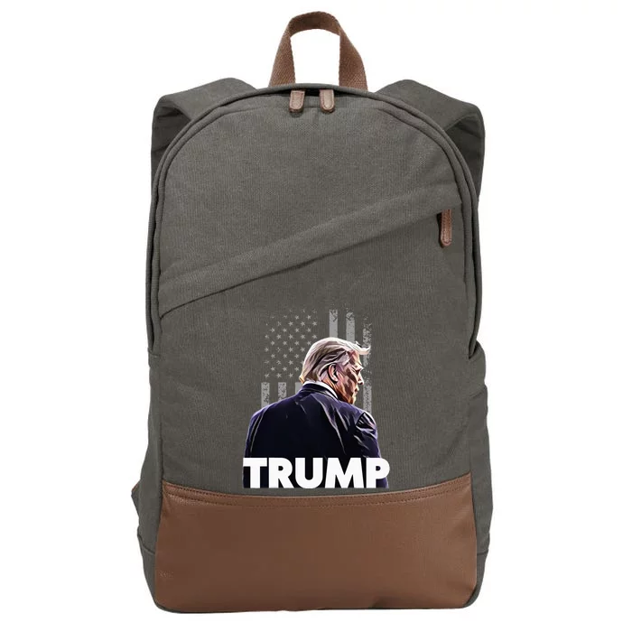 Trump 2024 Republican President Patriot USA Donald Campaign Cotton Canvas Backpack