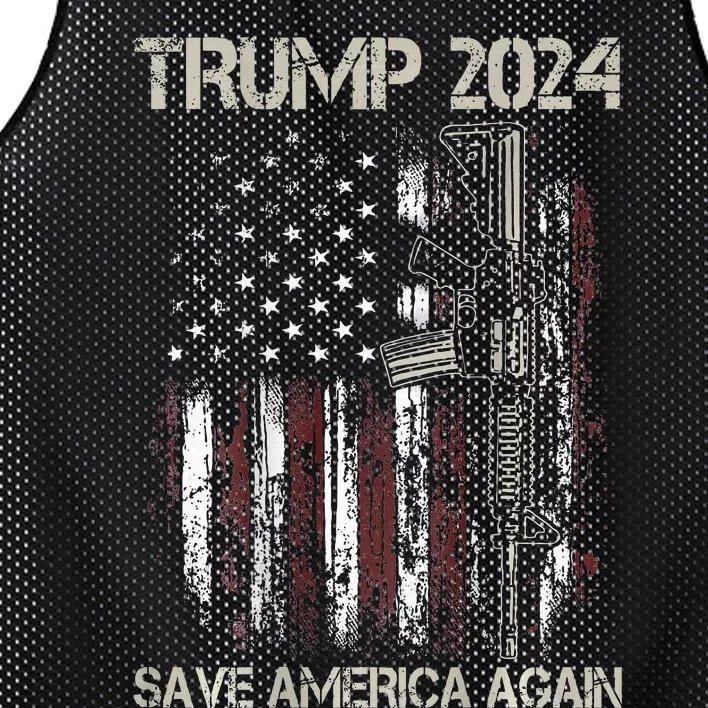 Trump 2024 Retro Campaign Button Re Elect President Trump Mesh Reversible Basketball Jersey Tank