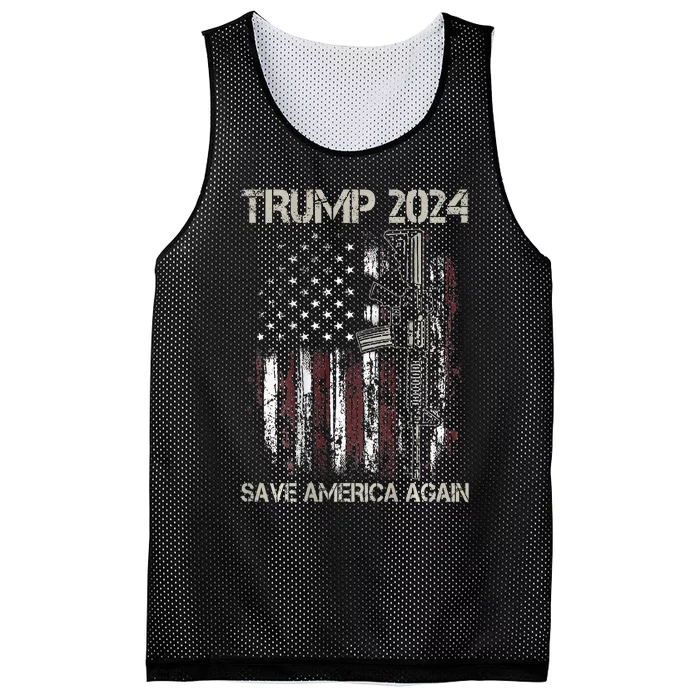 Trump 2024 Retro Campaign Button Re Elect President Trump Mesh Reversible Basketball Jersey Tank