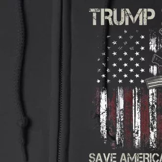 Trump 2024 Retro Campaign Button Re Elect President Trump Full Zip Hoodie