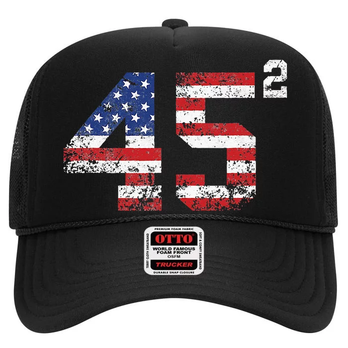 Trump 2024 Save America Save America Again Trump High Crown Mesh Trucker Hat