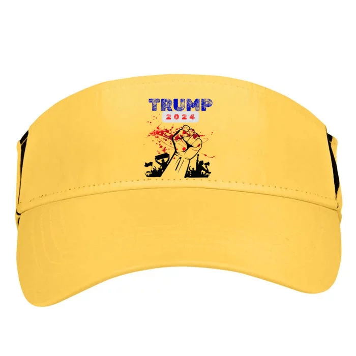 Trump 2024 Survived Bloody Fist Adult Drive Performance Visor