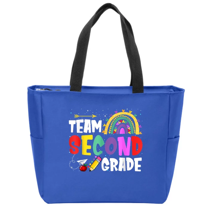 Team 2Nd Second Grade Teacher Back To School Vintage Gift Zip Tote Bag