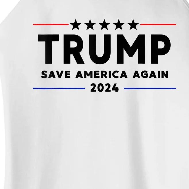 Trump 2024 Save America Again Vote Trump White Women’s Perfect Tri Rocker Tank