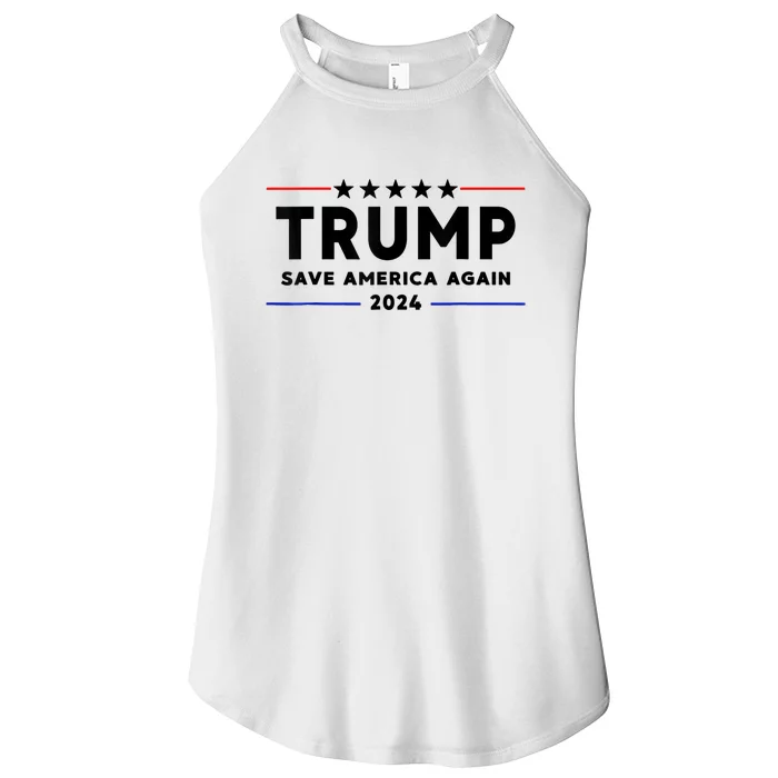 Trump 2024 Save America Again Vote Trump White Women’s Perfect Tri Rocker Tank