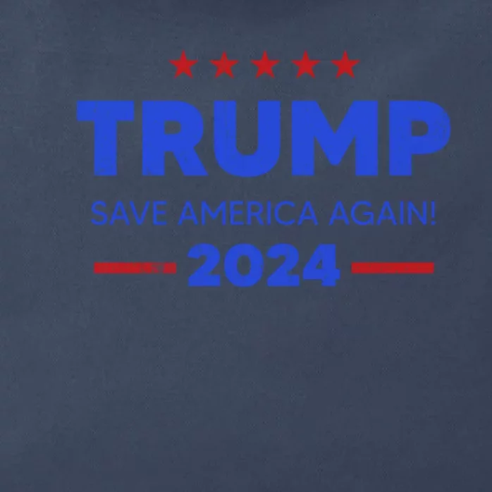 Trump 2024 Save America Again Zip Tote Bag