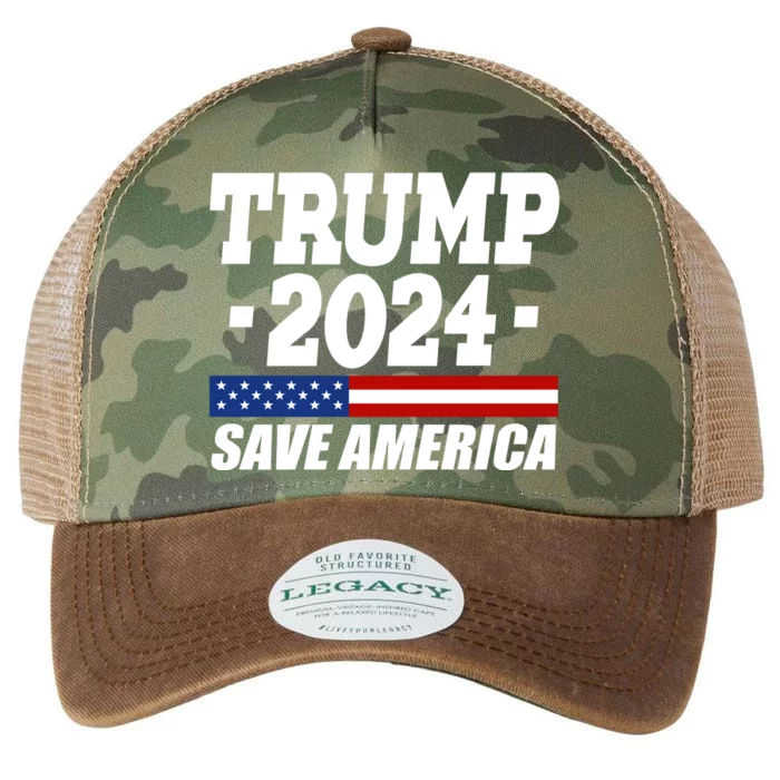 Trump 2024 Save America Legacy Tie Dye Trucker Hat