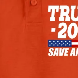 Trump 2024 Save America Dry Zone Grid Performance Polo