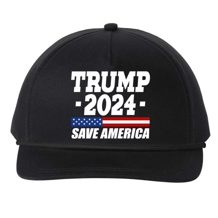 Trump 2024 Save America Snapback Five-Panel Rope Hat