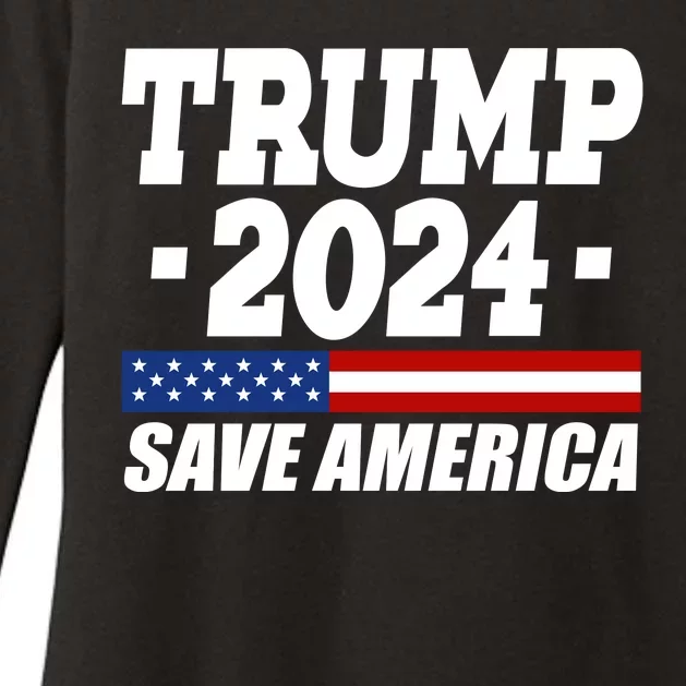 Trump 2024 Save America Womens CVC Long Sleeve Shirt