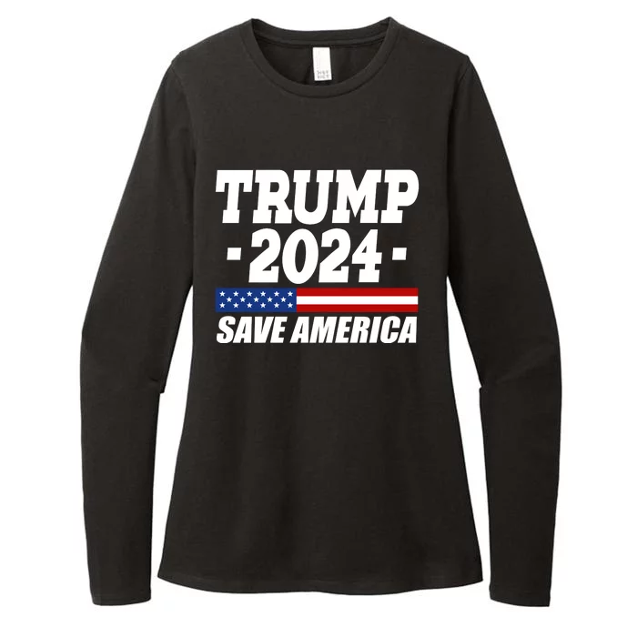 Trump 2024 Save America Womens CVC Long Sleeve Shirt