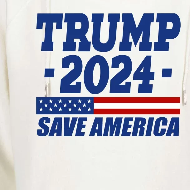 Trump 2024 Save America Womens Funnel Neck Pullover Hood