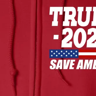 Trump 2024 Save America Full Zip Hoodie