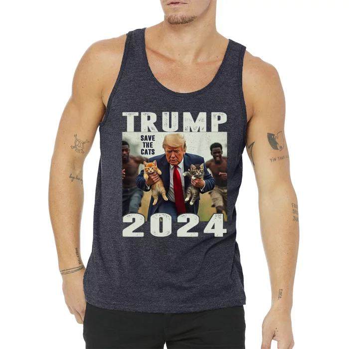 Trump 2024 Save The Cats Saying Debate Tank Top