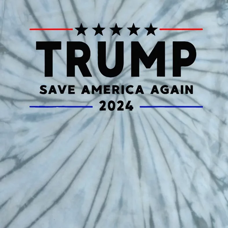 Trump 2024 Save America Again Vote Trump White Tie-Dye T-Shirt