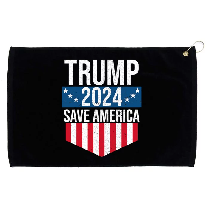 Trump 2024 Save America Donald Trump Supporters Grommeted Golf Towel