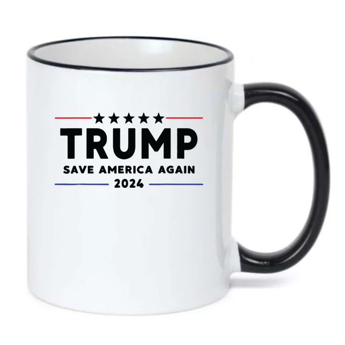 Trump 2024 Save America Again Vote Trump White Black Color Changing Mug