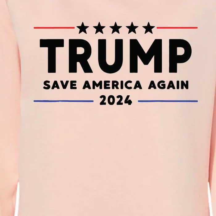 Trump 2024 Save America Again Vote Trump White Womens California Wash Sweatshirt