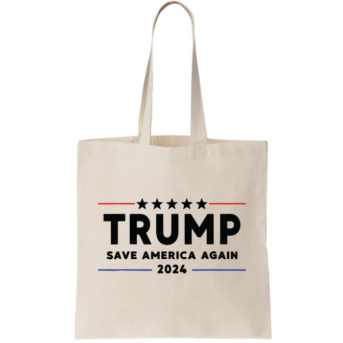 Trump 2024 Save America Again Vote Trump White Tote Bag